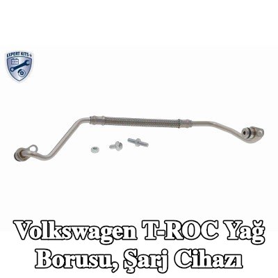 VAICO Yağ borusu, şarj cihazı Egzoz Turboşarj, montaj kiti ile — Volkswagen T-roc