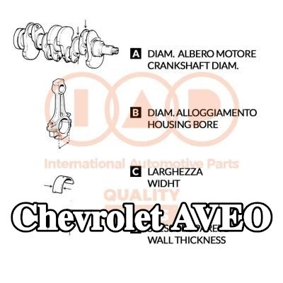 IAP QUALITY PARTS مجموعة محامل قضيب التوصيل — 2005 Chevrolet Aveo