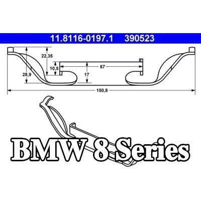 ATE زنبرك، مكبس الفرامل — BMW 8 Series