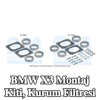 BM CATALYSTS Montaj Kiti, kurum filtresi — 2005 BMW X3
