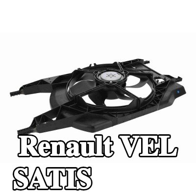 VEMO مروحة, المبرد 380mm, مع غطاء مروحة المبرد — Renault Vel Satis