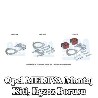BM CATALYSTS Montaj Kiti, egzoz borusu — 2003 Opel Meriva