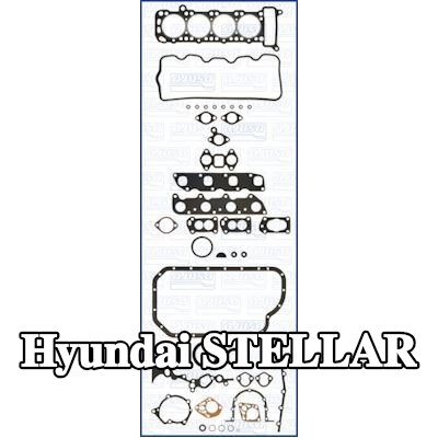AJUSA مجموعة حشيات كاملة, محرك مزود بحشية رأس الأسطوانة, مع أختام ساق الصمام — Hyundai Stellar