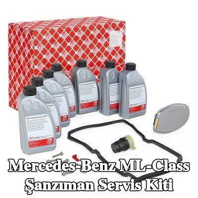 FEBI BILSTEIN Conta/sızdırmazlık elemanlı şanzıman servis kiti, kilitleme pimli, fiş ile, cıvata/vida ile, conta halkası ile — 2000 Mercedes-Benz ML-Class
