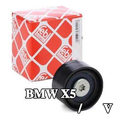 FEBI BILSTEIN بكرة الانحراف/التوجيه, V-ribbed belt Outer Diameter: 55mm, مع برغي — 2012 BMW X5