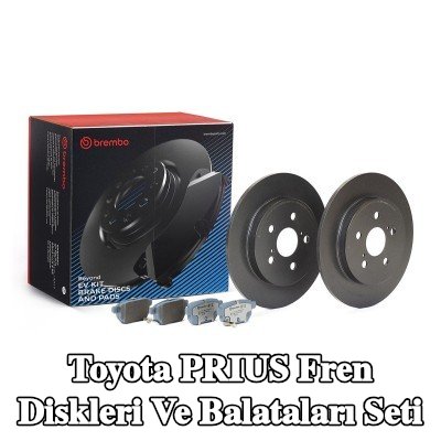 BREMBO Delikli olmayan fren diskleri ve balataları seti, gıcırtı önleyici plaka ile — 2012 Toyota Prius