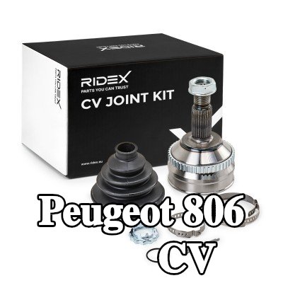 RIDEX طقم مفصل CV الخارجي, مع حامل مطاطي — 1997 Peugeot 806