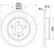 HELLA Fren diski PRO, Outer Diameter: 264mm, düz, Kaplamalı, tekerlek yatağı olmadan, tekerlek göbeği olmadan, tekerlek saplamaları olmadan — Chevrolet Bolt (4)