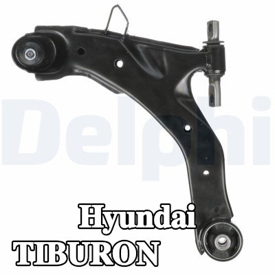 DELPHI ذراع التعليق للمحور الأمامي الأيسر, السفلي, صفائح فولاذية, مع وصلة كروية — Hyundai Tiburon