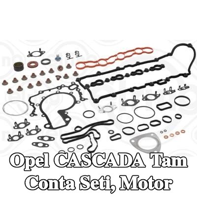 ELRING Tam Conta Seti, krank mili contalı motor, valf gövdesi contalı, silindir kafası contası olmadan, egzoz manifoldu contası/contaları olmadan — Opel Cascada