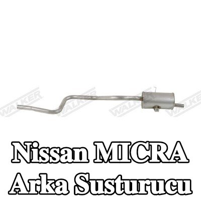 WALKER Arka susturucu 1610mm, montaj parçaları olmadan — 1990 Nissan Micra