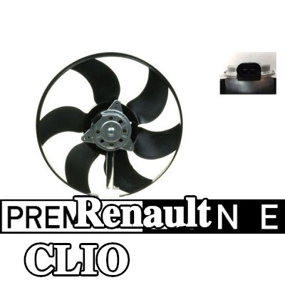 MAHLE مروحة, المبرد 380mm, بدون غطاء مروحة المبرد — Renault Clio