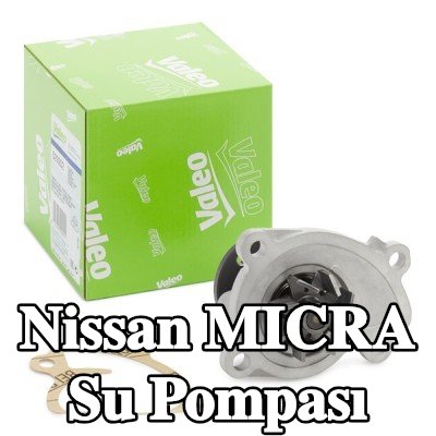 VALEO Kapaksız su pompası, conta/sızdırmazlık elemanları ile — Nissan Micra