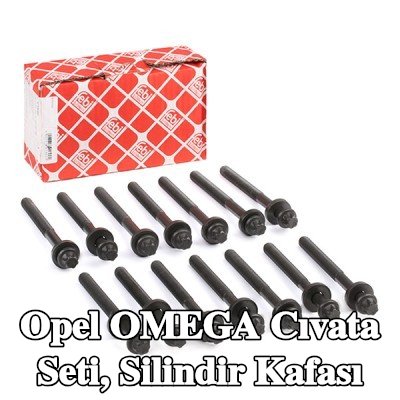 FEBI BILSTEIN Cıvata Kiti, silindir kafası 162mm — Opel Omega