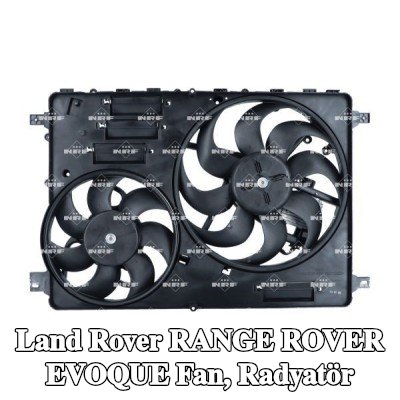 NRF Fan, radyatör 388mm, radyatör fan kapağı, kontrol ünitesi ile — 2011 Land Rover Range Rover Evoque