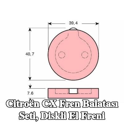 TRW Fren Balatası Seti, diskli el freni — Citroën Cx