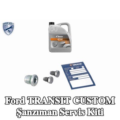 VAICO Yağ tahliye tapası içeren şanzıman servis kiti, standart yağ değişimi için yağ miktarı ile — Ford Transit Custom