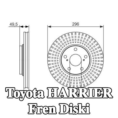 BOSCH Fren diski Dış Çap: 295, 7mm, Havalandırmalı, Yağlanmış — 1997 Toyota Harrier
