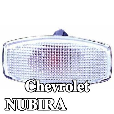 ABAKUS مؤشر جانبي أمامي أيسر, أمامي أيمن, تركيب جانبي, أبيض, بدون لمبة, بدون حامل لمبة — Chevrolet Nubira