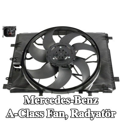 FEBI BILSTEIN Fan, radyatör Fırçasız Motor, radyatör fan kapağı — 2012 Mercedes-Benz A-Class