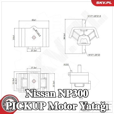 ESEN SKV Motor yatağı, arka — Nissan Np300 Pickup