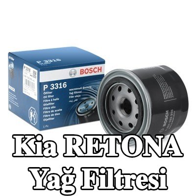 BOSCH Tek çek valflı yağ filtresi — Kia Retona