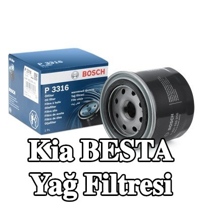 BOSCH Tek çek valflı yağ filtresi — Kia Besta