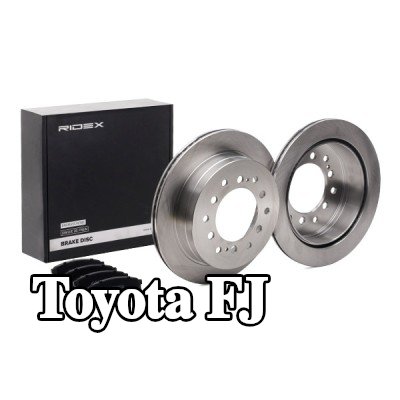 RIDEX مجموعة أقراص الفرامل والوسادات للمحور الخلفي, مزود بفتحات تهوية داخلية — Toyota Fj