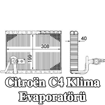 MAHLE Genleşme valfli klima evaporatörü — 2008 Citroën C4