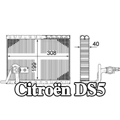MAHLE مبخر تكييف الهواء مع صمام التمدد — Citroën Ds5