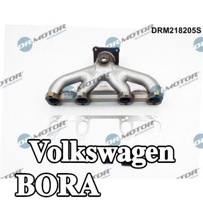 DR.MOTOR AUTOMOTIVE مشعب العادم مع الحشيات/الأختام, مع مسامير/براغي, مع مواد تثبيت — Volkswagen Bora