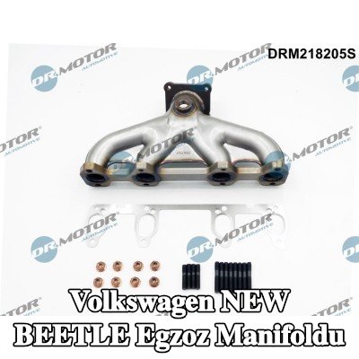 DR.MOTOR AUTOMOTIVE Contalar/sızdırmazlık elemanları ile egzoz manifoldu, cıvata/vida ile, sabitleme malzemesi ile — 1998 Volkswagen New Beetle
