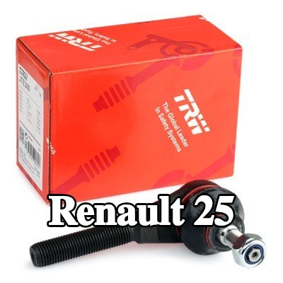 TRW طرف قضيب التوجيه الأيسر, يمين, خارجي, 100mm, مع مواد تثبيت — Renault 25