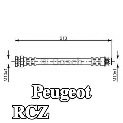 BOSCH خرطوم الفرامل 190mm — Peugeot Rcz