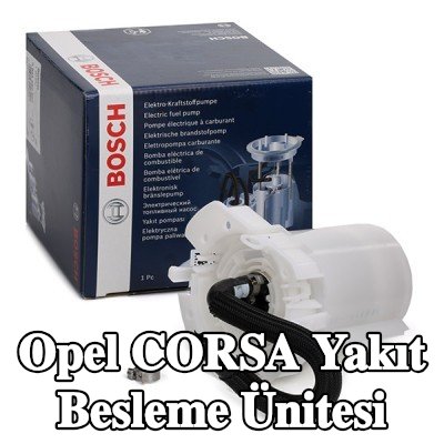 BOSCH Elektrikli yakıt besleme ünitesi, sabitleme/montaj malzemesi ile, konektör parçaları ile — 2012 Opel Corsa