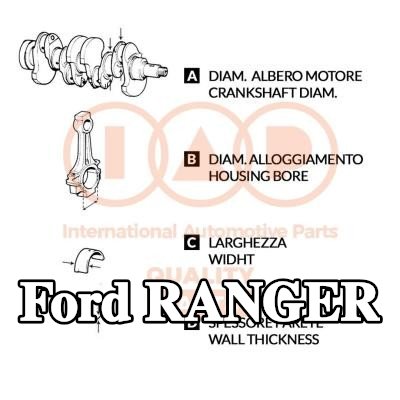 IAP QUALITY PARTS مجموعة محامل العمود المرفقي — 2010 Ford Ranger