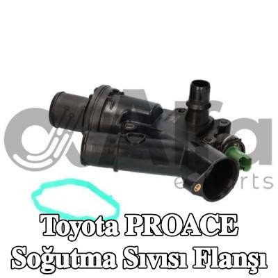 Alfa e-Parts Sensör ile birlikte soğutma suyu flanşı, termostatlı — Toyota Proace