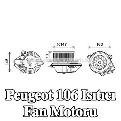 PRASCO Isıtıcı fan motoru — Peugeot 106