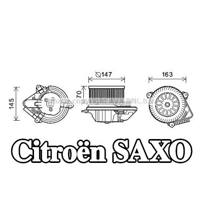 PRASCO محرك منفاخ التدفئة — Citroën Saxo