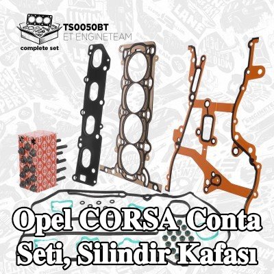 ET ENGINETEAM Conta seti, silindir kapağı vida seti ile silindir kapağı, valf gövdesi contalı — 2012 Opel Corsa