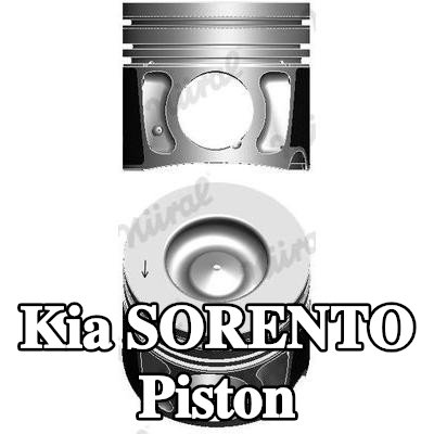 NÜRAL Keystone bağlantı kolu için piston, soğutma kanallı, piston segman taşıyıcısı ile — 2012 Kia Sorento