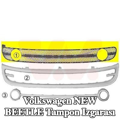 VAN WEZEL Çamurluk ızgarası Ön, sis farları için delikli — Volkswagen New Beetle