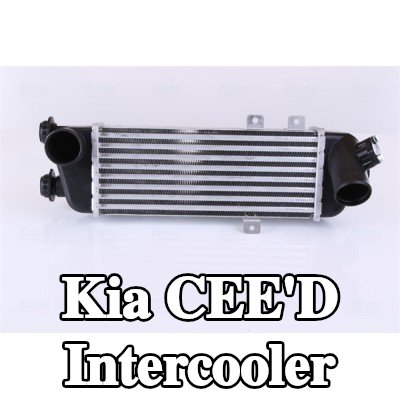 NISSENS Hızlı bağlantı parçası olmayan Intercooler, Sol konektör, düz, Sağ konektör, açılı — 2011 Kia Cee'd