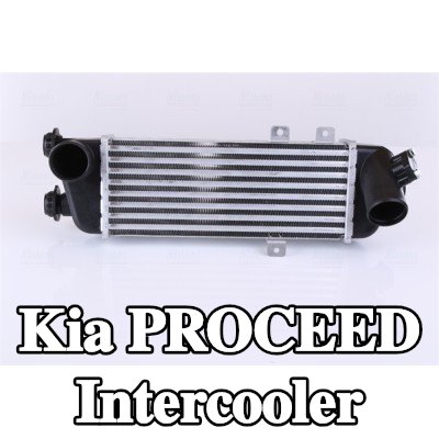 NISSENS Hızlı bağlantı parçası olmayan Intercooler, Sol konektör, düz, Sağ konektör, açılı — 2011 Kia Proceed