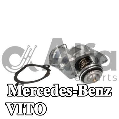 Alfa e-Parts شفة سائل التبريد مع حشيات/أختام, مزود بثرموستات — 2008 Mercedes-Benz Vito