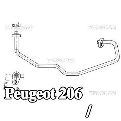 TRISCAN خط الضغط العالي/المنخفض، تكييف الهواء — Peugeot 206