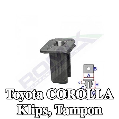 ROMIX Klips, tampon — Toyota Corolla