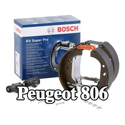 BOSCH مجموعة فرامل أسطوانية مع الملحقات, مع أسطوانة فرامل العجلة — Peugeot 806