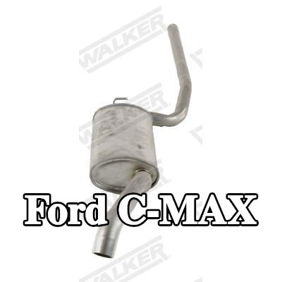 WALKER كاتم الصوت الخلفي 1970mm, مع أنبوب, بدون قطع التثبيت — Ford C-max