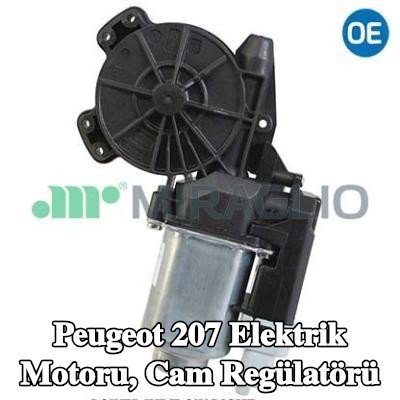 MIRAGLIO Elektrik motoru, cam regülatörü Sağ Ön, 12V, elektrik motorlu — Peugeot 207